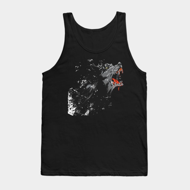 Howling Wolf Tank Top by rueckemashirt